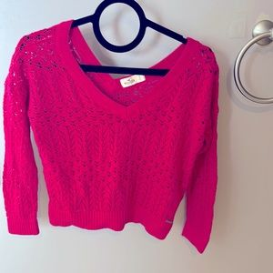 Hollister Small crocheted cropped sweater